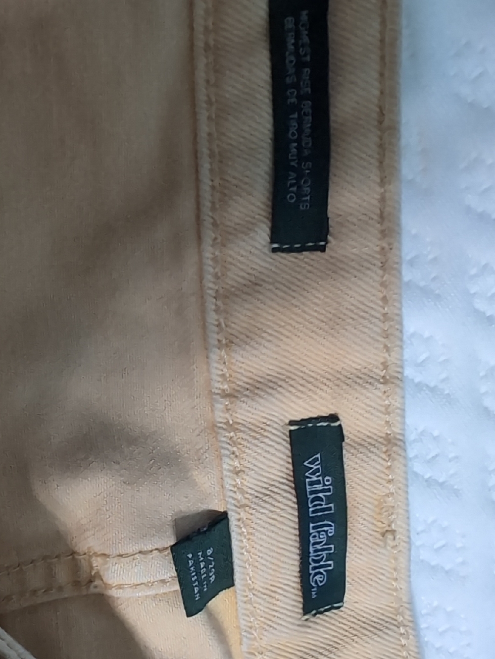 High-Rise Butter Yellow Denim Shorts - Picture 3 of 3